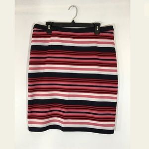 The Limited Stretch Candy Striped Skirt Sz 14